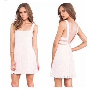 Free People Dress Turn Back Time Cut Out Floral Lace Ballet Dress